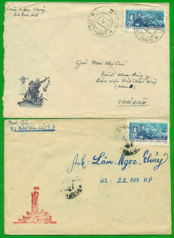 Name:  North Vietnam VC Military Cover 1966-67 Soldier Guerrilla Woman SetLot 4 Covers_1.jpg
Views: 609
Size:  186.1 KB