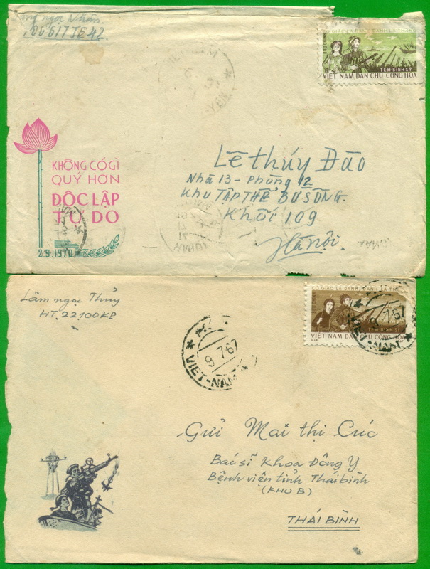 Name:  North Vietnam VC Military Cover 1966-67 Soldier Guerrilla Woman SetLot 4 Covers_2.jpg
Views: 561
Size:  190.6 KB