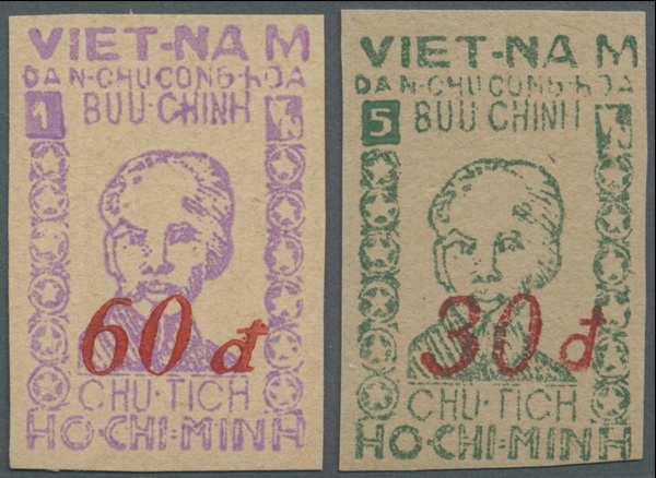 Name:  Viet Stamp-AUSGABE FÜR DEN SÜDEN VON ZENTRAL-VIETNAM 1952-30d on 5d and 60d on 1d.jpg
Views: 580
Size:  116.0 KB