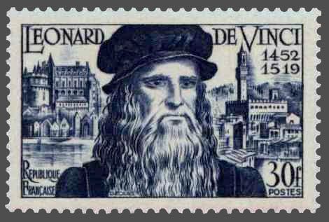 Name:  timbre france 1952 - 0929 - Autoportrait de Leonard de Vinci et vues de Florence et du chateau d.jpg
Views: 431
Size:  29.5 KB