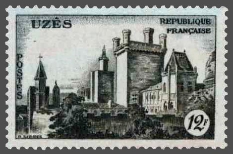 Name:  timbre france 1957 - 1099 - Vue du chateau d Uzes (Gard).jpg
Views: 457
Size:  33.8 KB