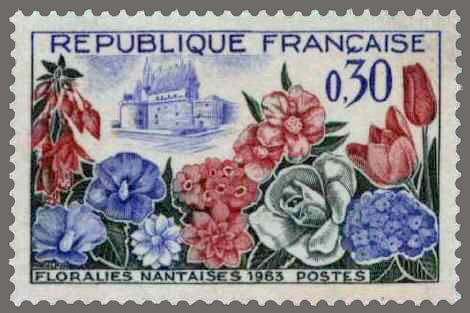 Name:  timbre france 1963 - 1369 - Fleurs et chateau pour les floralies nantaises 1963.jpg
Views: 438
Size:  45.4 KB