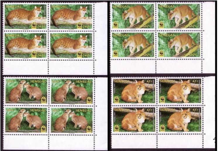 Name:  62-Senegal WWF African Golden Cat 4 Corner Blocks with margins-210K.jpg
Views: 828
Size:  101.5 KB