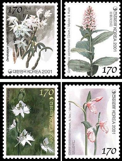 Name:  Korea - Orchid series 1st Aromatic stamps - 2001.jpg
Views: 875
Size:  61.4 KB