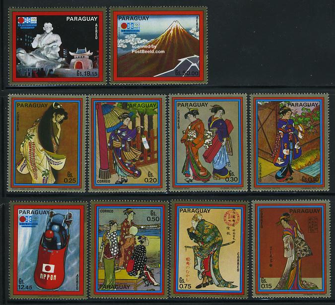 Name:  1971  -  Olympic winter games 10v, Japanese paintings  -  PARAGUAY.jpg
Views: 2099
Size:  107.2 KB